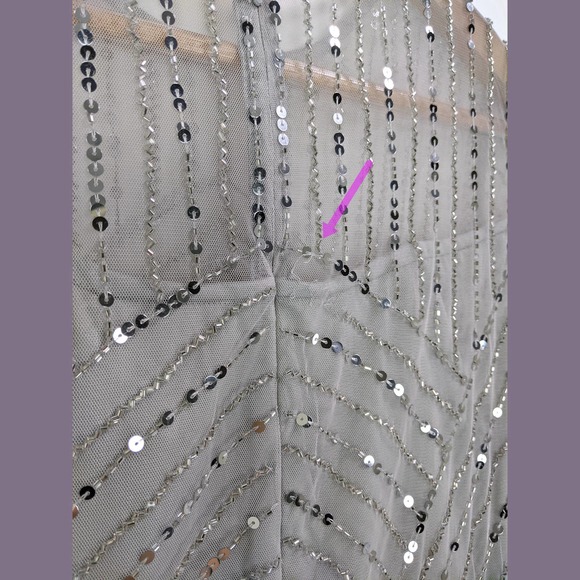 Frock and Frill Size 4 Bridesmaid Short Sleeve Maxi Gown Dress In Light Gray - Picture 9 of 12